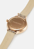Buy Shop Swarovski Octea Nova Beige Dial Grey Leather Strap Watch for Women - 5649999 USA Online