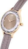 Buy Shop Swarovski Octea Nova Beige Dial Grey Leather Strap Watch for Women - 5649999 USA Online