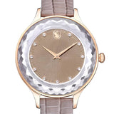 Buy Shop Swarovski Octea Nova Beige Dial Grey Leather Strap Watch for Women - 5649999 USA Online