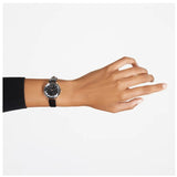 Buy Shop Swarovski Octea Nova Black Dial Black Leather Strap Watch for Women - 5650033 USA Online