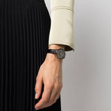 Buy Shop Swarovski Octea Nova Black Dial Black Leather Strap Watch for Women - 5650033 USA Online