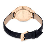 Buy Shop Swarovski Octea Nova Black Dial Black Leather Strap Watch for Women - 5650033 USA Online