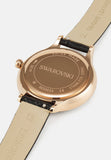 Buy Shop Swarovski Octea Nova Black Dial Black Leather Strap Watch for Women - 5650033 USA Online