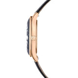Buy Shop Swarovski Octea Nova Black Dial Black Leather Strap Watch for Women - 5650033 USA Online