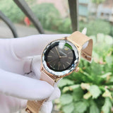 Buy Shop Swarovski Octea Nova Black Dial Rose Gold Mesh Bracelet Watch for Women - 5430424 USA Online