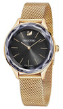 Buy Shop Swarovski Octea Nova Black Dial Rose Gold Mesh Bracelet Watch for Women - 5430424 USA Online
