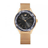 Buy Shop Swarovski Octea Nova Black Dial Rose Gold Mesh Bracelet Watch for Women - 5430424 USA Online