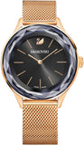 Buy Shop Swarovski Octea Nova Black Dial Rose Gold Mesh Bracelet Watch for Women - 5430424 USA Online