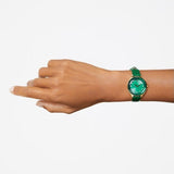 Buy Shop Swarovski Octea Nova Crystals Green Dial Green Leather Strap Watch for Women - 5650005 USA Online