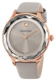 Buy Shop Swarovski Octea Nova Grey Dial Grey Leather Strap Watch for Women - 5295326 USA Online
