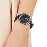 Buy Shop Swarovski Octea Nova Grey Dial Grey Leather Strap Watch for Women - 5295358 USA Online