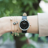 Buy Shop Swarovski Octea Nova Grey Dial Grey Leather Strap Watch for Women - 5295358 USA Online