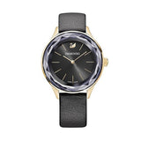 Buy Shop Swarovski Octea Nova Grey Dial Grey Leather Strap Watch for Women - 5295358 USA Online