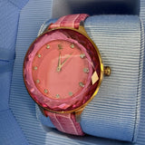 Buy Shop Swarovski Octea Nova Pink Dial Pink Leather Strap Watch for Women - 5650030 USA Online