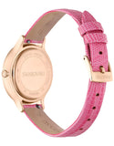 Buy Shop Swarovski Octea Nova Pink Dial Pink Leather Strap Watch for Women - 5650030 USA Online