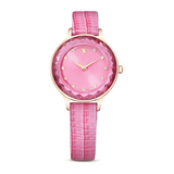 Buy Shop Swarovski Octea Nova Pink Dial Pink Leather Strap Watch for Women - 5650030 USA Online