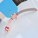 Buy Shop Swarovski Octea Nova Quartz Red Dial Red Leather Strap Watch for Women - 5650002 USA Online