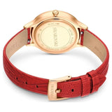 Buy Shop Swarovski Octea Nova Quartz Red Dial Red Leather Strap Watch for Women - 5650002 USA Online
