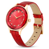 Buy Shop Swarovski Octea Nova Quartz Red Dial Red Leather Strap Watch for Women - 5650002 USA Online
