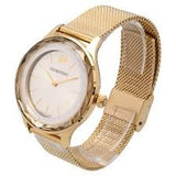 Buy Shop Swarovski Octea Nova Silver Dial Gold Mesh Bracelet Watch for Women - 5430417 USA Online