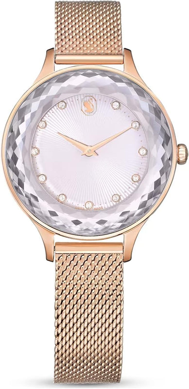 Buy Shop Swarovski Octea Nova Silver Dial Rose Gold Mesh Strap Watch for Women - 5650011 USA Online