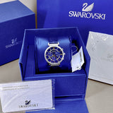 Buy Shop Swarovski Passage Chrono Crystal Blue Dial Blue Leather Strap Watch for Women - 5580342 USA Online