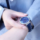Buy Shop Swarovski Passage Chrono Crystal Blue Dial Blue Leather Strap Watch for Women - 5580342 USA Online