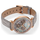 Buy Shop Swarovski Passage Chrono Grey Dial Grey Leather Strap Watch for Women - 5580348 USA Online