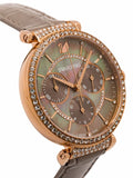 Buy Shop Swarovski Passage Chrono Grey Dial Grey Leather Strap Watch for Women - 5580348 USA Online