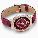Buy Shop Swarovski Spring Flower Chronograph Red Dial Red Leather Strap Watch for Women - 5598689 USA Online