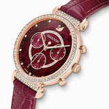 Buy Shop Swarovski Spring Flower Chronograph Red Dial Red Leather Strap Watch for Women - 5598689 USA Online