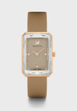 Buy Shop Swarovski Uptown Crystal Grey Dial Grey Leather Strap Watch for Women - 5547716 USA Online