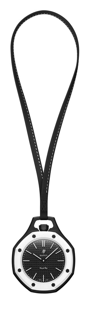 Buy Shop Swatch x AP Royal Pop Black Dial Black Leather Lanyard Watch for Men - Ocho Negro USA Online