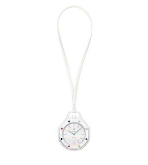 Buy Shop Swatch x AP Royal Pop White Dial White Leather Lanyard Watch for Men - Huit Blanc USA Online