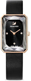 Swarovski Uptown Black Dial Black Leather Strap Watch for Women - 5547710