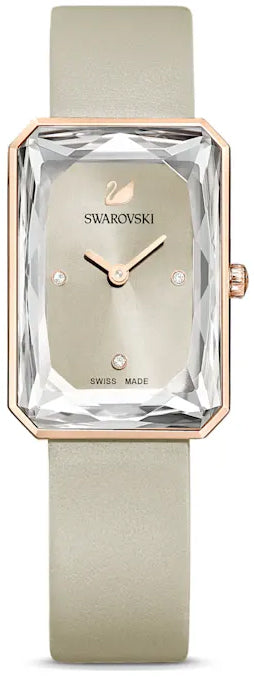 Buy Shop Swarovski Uptown Crystal Grey Dial Grey Leather Strap Watch for Women - 5547716 USA Online
