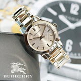 Burberry The City Gold Dial Gold Steel Strap Watch for Women - BU9227