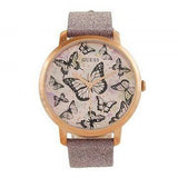 Buy Shop Guess Mariposa Pink Dial Pink Leather Strap Watch for Women - GW0008L2 USA Online