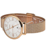 Buy Shop Fossil Jacqueline Mother of Pearl White Dial Gold Mesh Strap Watch for Women - ES4352 USA Online
