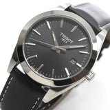 Buy Shop Tissot Gentleman Black Dial Black Leather Strap Watch For Men - T127.410.16.051.00 USA Online