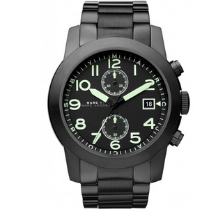 Buy Shop Marc Jacobs Larry Chronograph Black Dial Black Steel Strap Watch for Men - MBM5052 USA Online