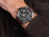 Buy Shop Diesel Little Daddy SBA Small Sized Grey Dial Brown Leather Strap Watch For Men - DZ7258 USA Online