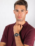 Buy Shop Fossil Neutra Automatic Skeleton Black Dial Grey Mesh Strap Watch for Men - ME3185 USA Online