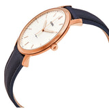 Buy Shop Fossil The Minimalist Slim White Dial Blue Leather Strap Watch for Men - FS5371 USA Online