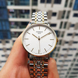 Buy Shop Tissot Everytime Medium White Dial Two Tone Mesh Bracelet Watch For Men - T109.410.22.031.00 USA Online