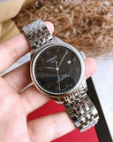 Buy Shop Tissot Le Locle Automatic Lady Black Dial Silver Steel Strap Watch For Women - T006.207.11.058.00 USA Online