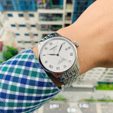 Buy Shop Tissot Le Locle Powermatic 80 Silver Dal Silver Steel Strap Watch For Men - T006.407.11.033.00 USA Online