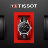 Buy Shop Tissot Le Locle Powermatic 80 Black Dial Black Leather Strap Watch For Men - T006.407.16.053.00 USA Online