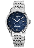 Buy Shop Tissot Le Locle Powermatic 80 Blue Dial Silver Steel Strap Watch For Men - T006.407.11.043.00 USA Online