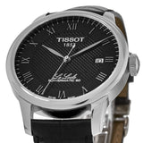 Buy Shop Tissot Le Locle Powermatic 80 Black Dial Black Leather Strap Watch For Men - T006.407.16.053.00 USA Online